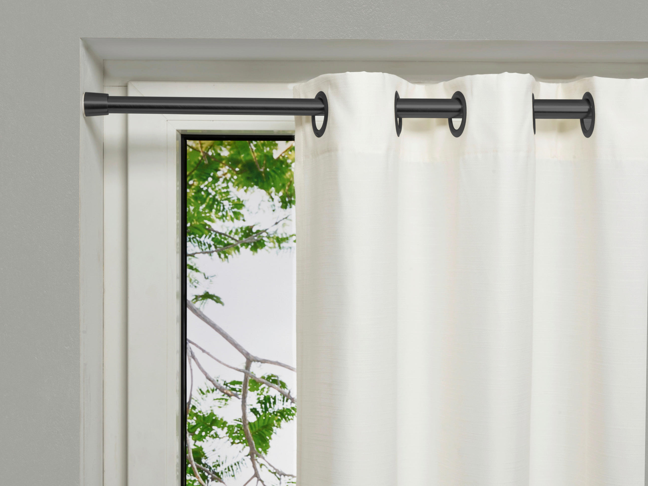 KLEMMSTANGE 65-100 cm  - Schwarz, Design, Metall (65-100cm) - Homeware