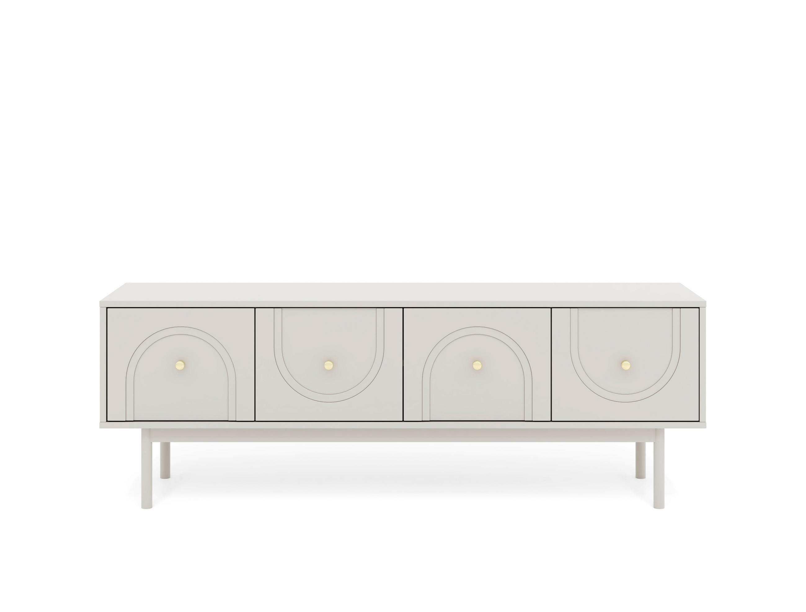 LOWBOARD Majuro  in 154/53,5/39 cm  - Kaschmir/Goldfarben, LIFESTYLE, Holzwerkstoff/Metall (154/53,5/39cm) - MID.YOU