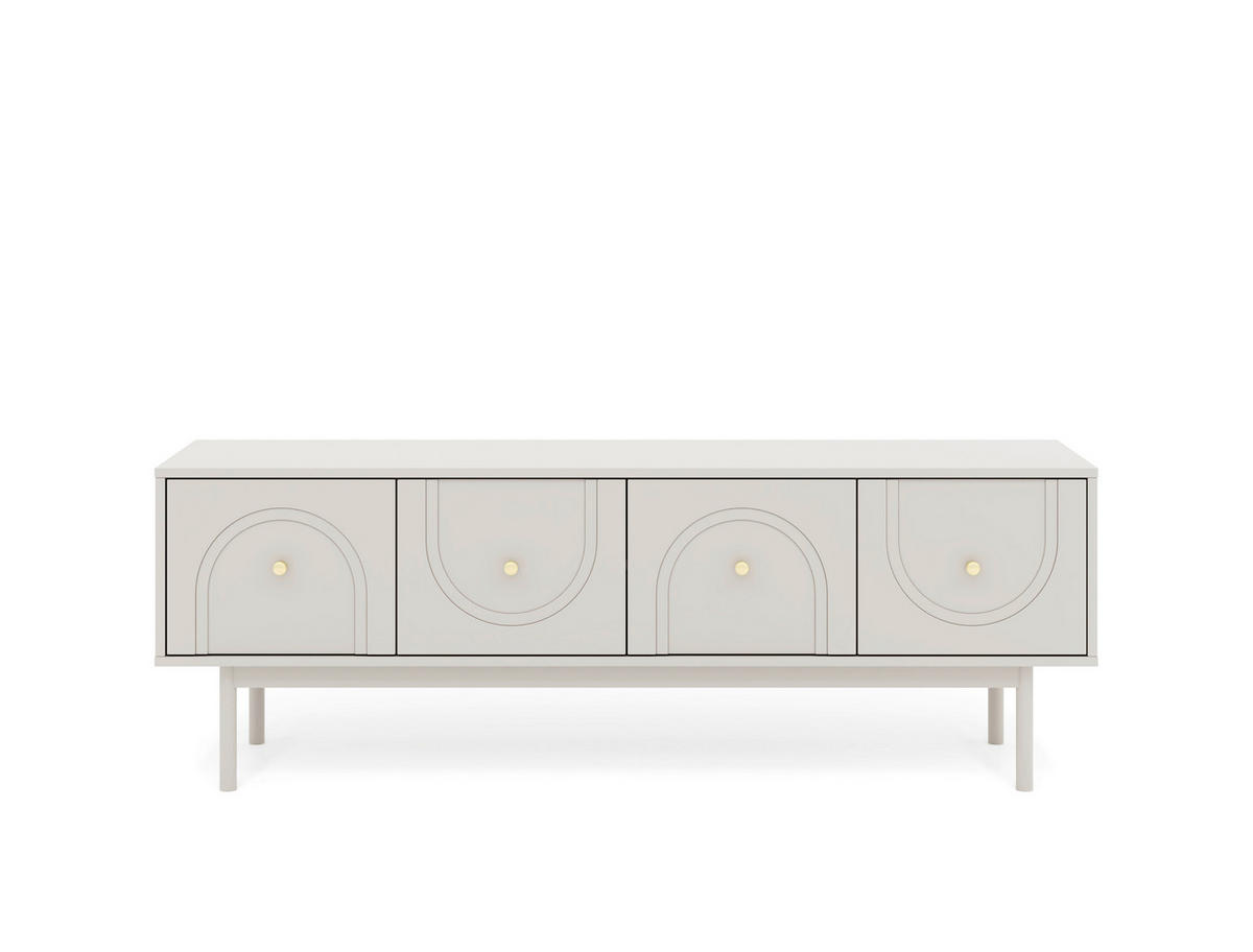 LOWBOARD Majuro  in 154/53,5/39 cm  - Kaschmir/Goldfarben, LIFESTYLE, Holzwerkstoff/Metall (154/53,5/39cm) - MID.YOU