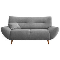 2-SITZER-SOFA in Chenille Silberfarben  - Wildeiche/Silberfarben, MODERN, Holz/Textil (173/81/90cm) - MID.YOU
