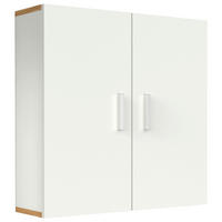 HÄNGESCHRANK 60/60/18 cm  - Honigeiche/Silberfarben, MODERN, Holzwerkstoff/Metall (60/60/18cm) - MID.YOU