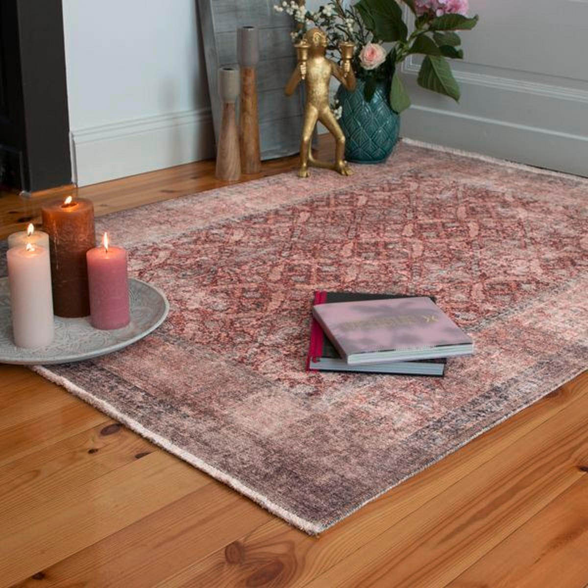 VINTAGE-TEPPICH 155/230 cm My Maurea Rot  - Rot, Basics, Textil (155/230cm) - Obsession