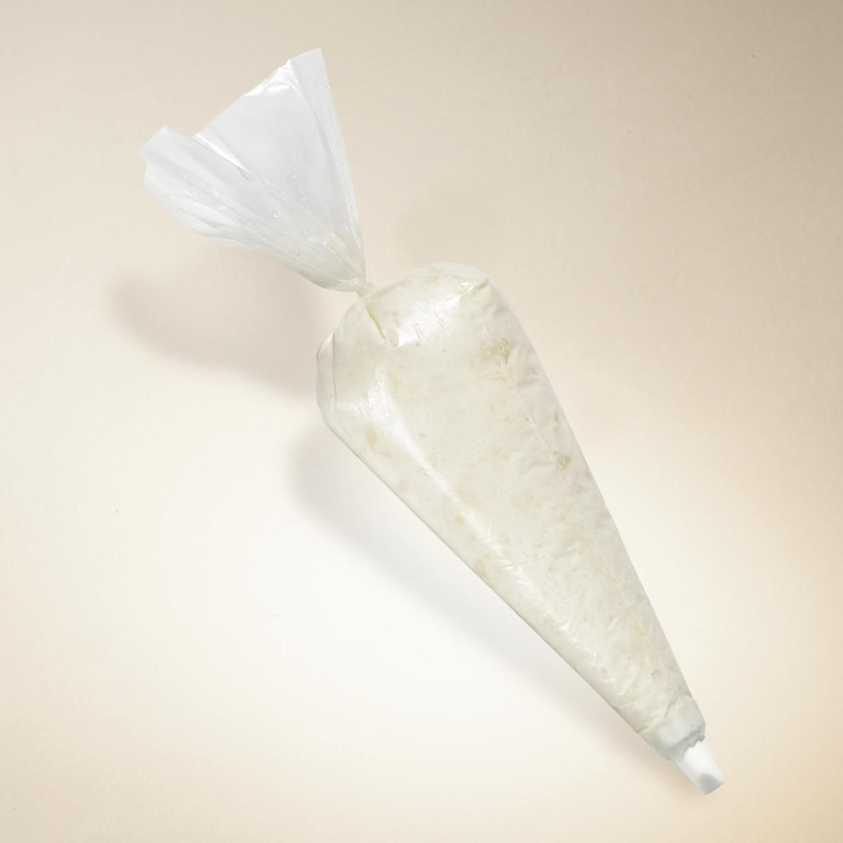 JEDNOKRATNA KESA ZA ŠLAG - prozirna/bela, Konvencionalno, plastika