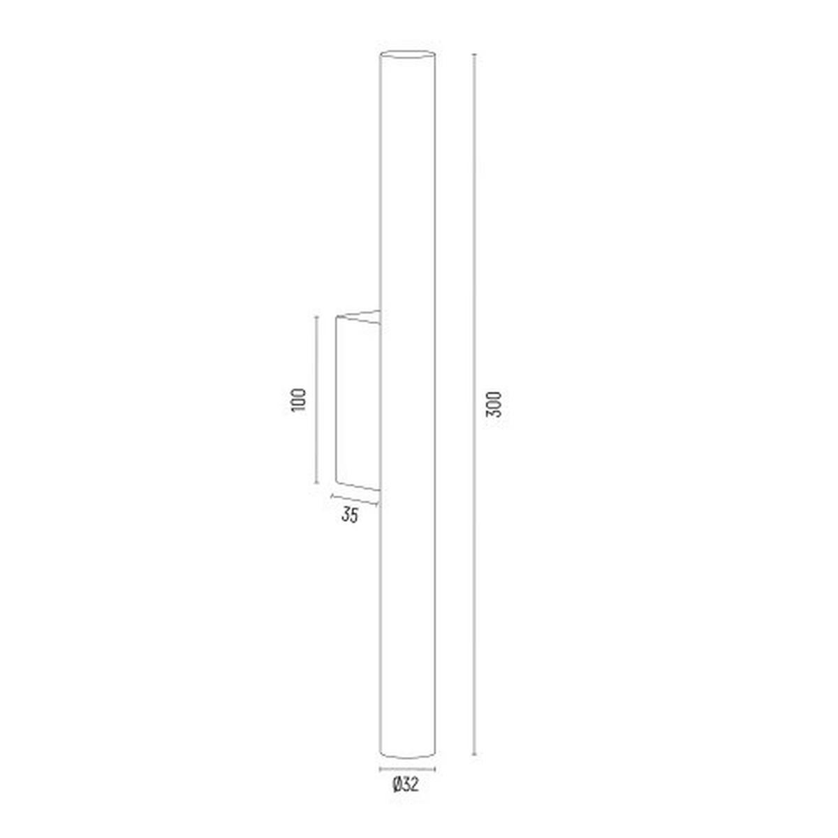 LED-WANDLEUCHTE Greco 30/3.2/6 cm   - Weiß, Design, Metall (30/3.2/6cm)