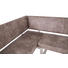 ECKBANK Lederlook Hellgrau - Edelstahlfarben/Hellgrau, Design, Textil/Metall (206/85/165cm) - Carryhome