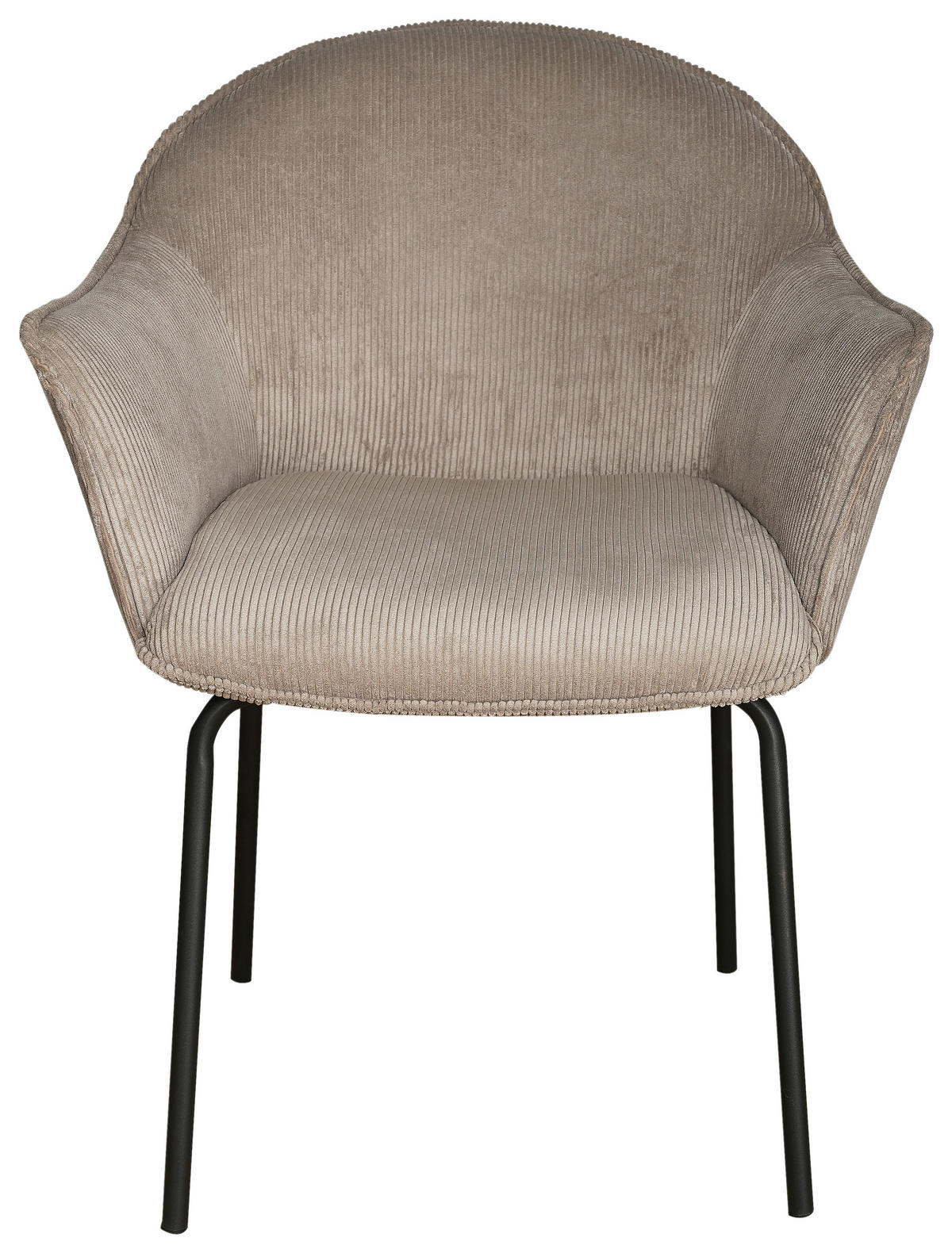 ARMLEHNSTUHL  Stoffauswahl Cord  Schwarz, Taupe  - Taupe/Schwarz, Design, Textil/Metall (64/84,5/63cm) - Stylife