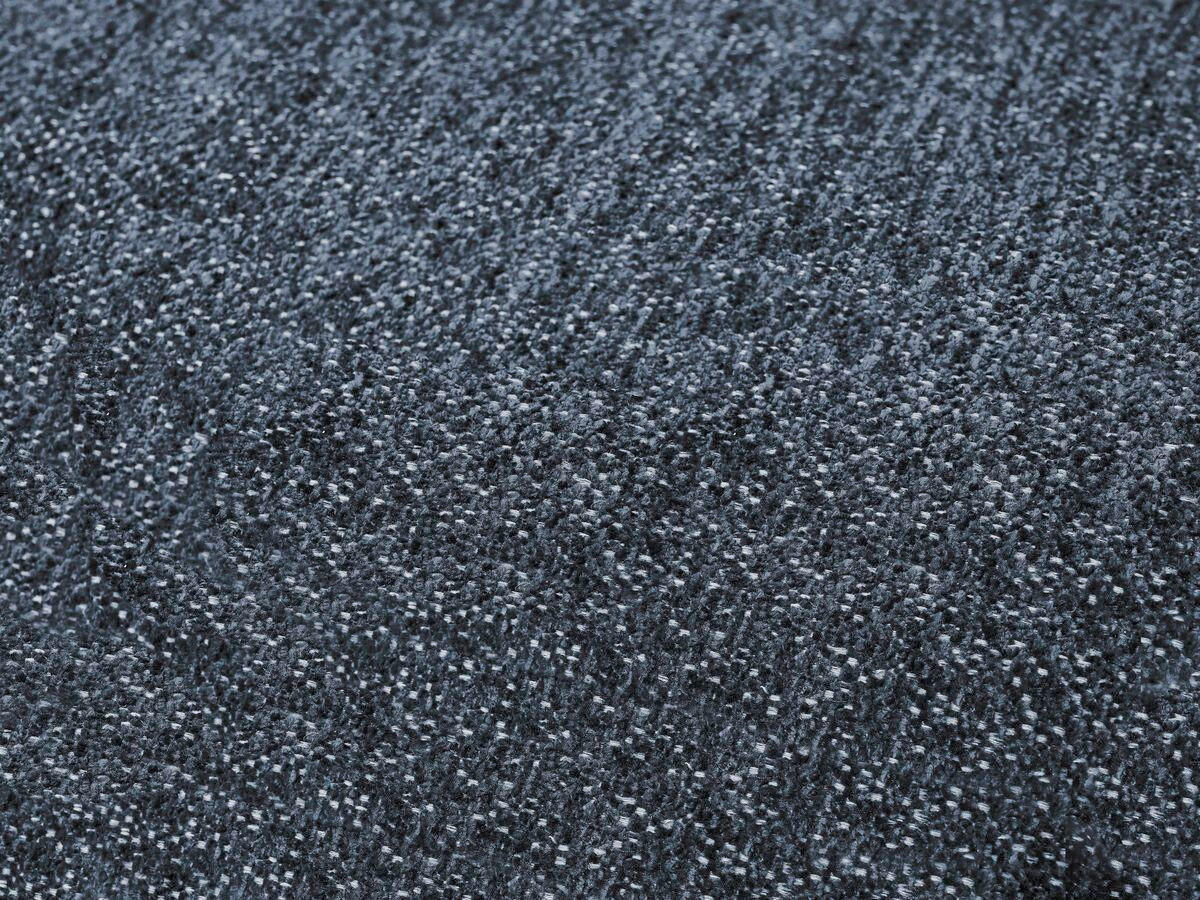 ECKSCHLAFSOFA EVEREST  mit Rücken echt, Armteil links, Armteil rechts Flachgewebe Dunkelblau  - Schwarz/Dunkelblau, MODERN, Kunststoff/Textil (318/180cm) - Livetastic