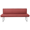 SITZBANK in Metall, Textil Rot, Schwarz  - Rot/Schwarz, Design, Textil/Metall (195/87/65cm) - Dieter Knoll