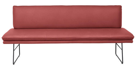 SITZBANK in Metall, Textil Rot, Schwarz  - Rot/Schwarz, Design, Textil/Metall (195/87/65cm) - Dieter Knoll