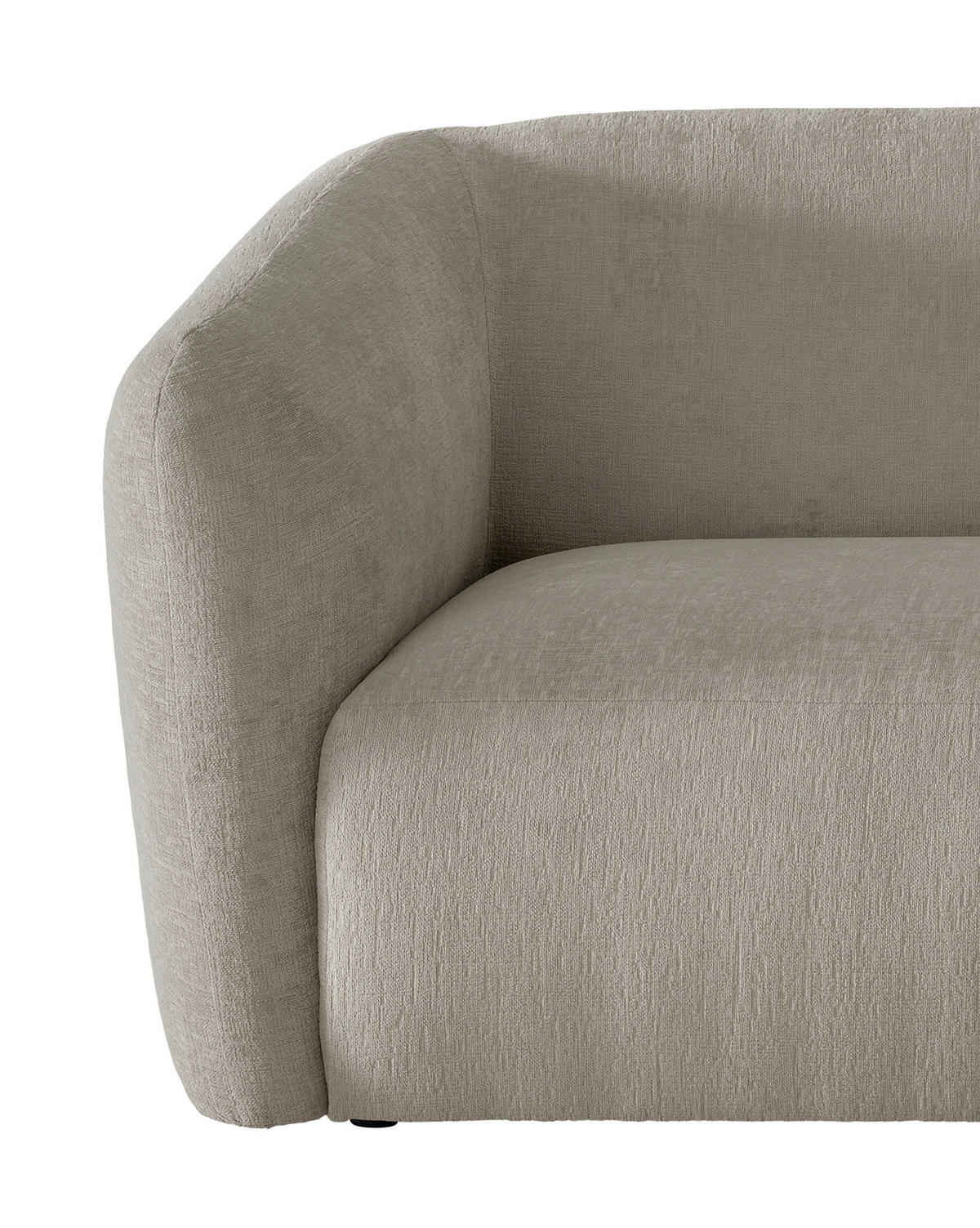ECKSOFA in Mikrofaser Taupe  - Taupe/Schwarz, Modern, Kunststoff/Textil (238/107cm) - Livetastic