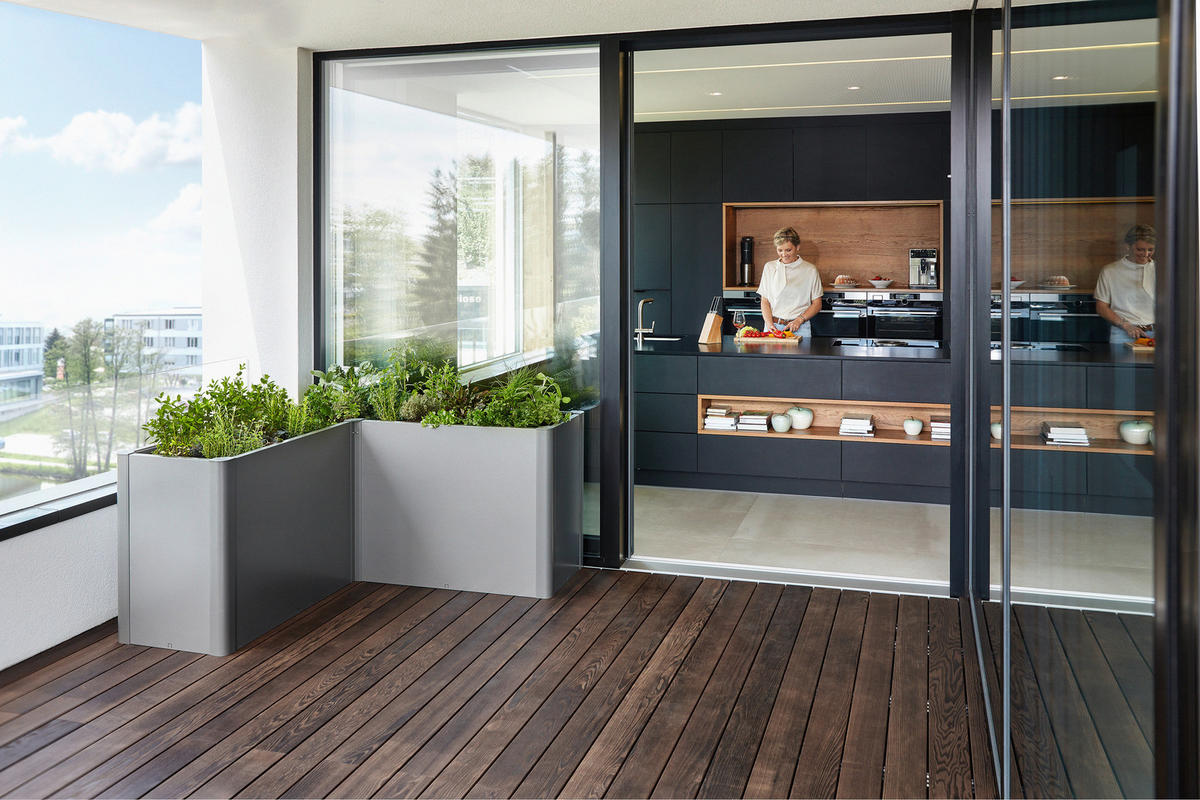 HOCHBEET  - Grau, Basics, Metall (102/102cm) - Biohort