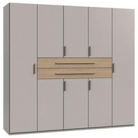 KLEIDERSCHRANK 225/208/65 cm,  in Eichefarben, Kaschmir, 8 Tür(en)  - Kaschmir/Eichefarben, MODERN, Holzwerkstoff (225/208/65cm) - Boxxx