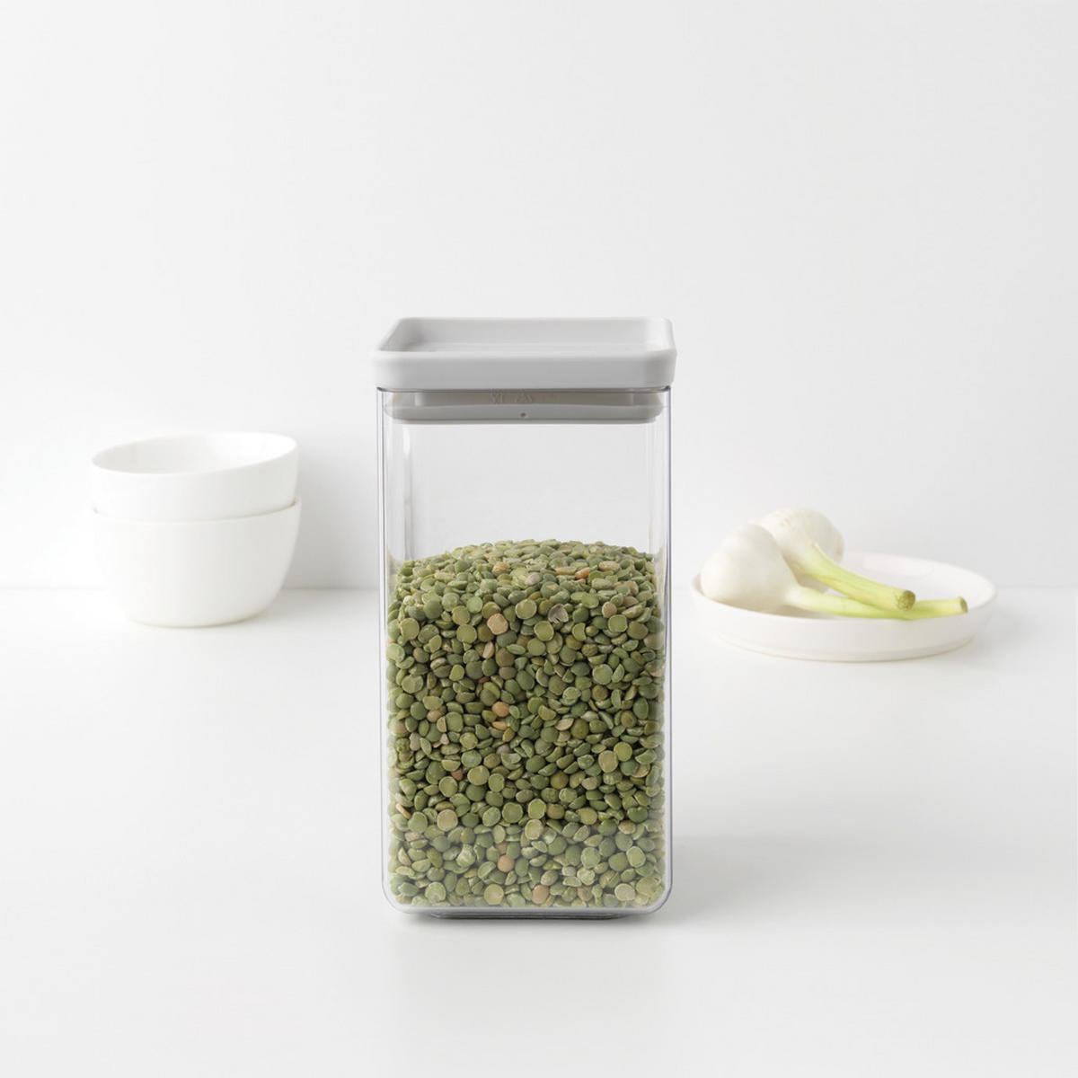 DÓZA NA POTRAVINY - průhledné/světle šedá, Design, plast (11/20/11cm) - Brabantia