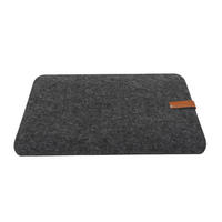 TISCHSET Textil Filz Graphitfarben, Grau, Beige  - Beige/Graphitfarben, Basics, Textil (35/45cm) - Ambia Home