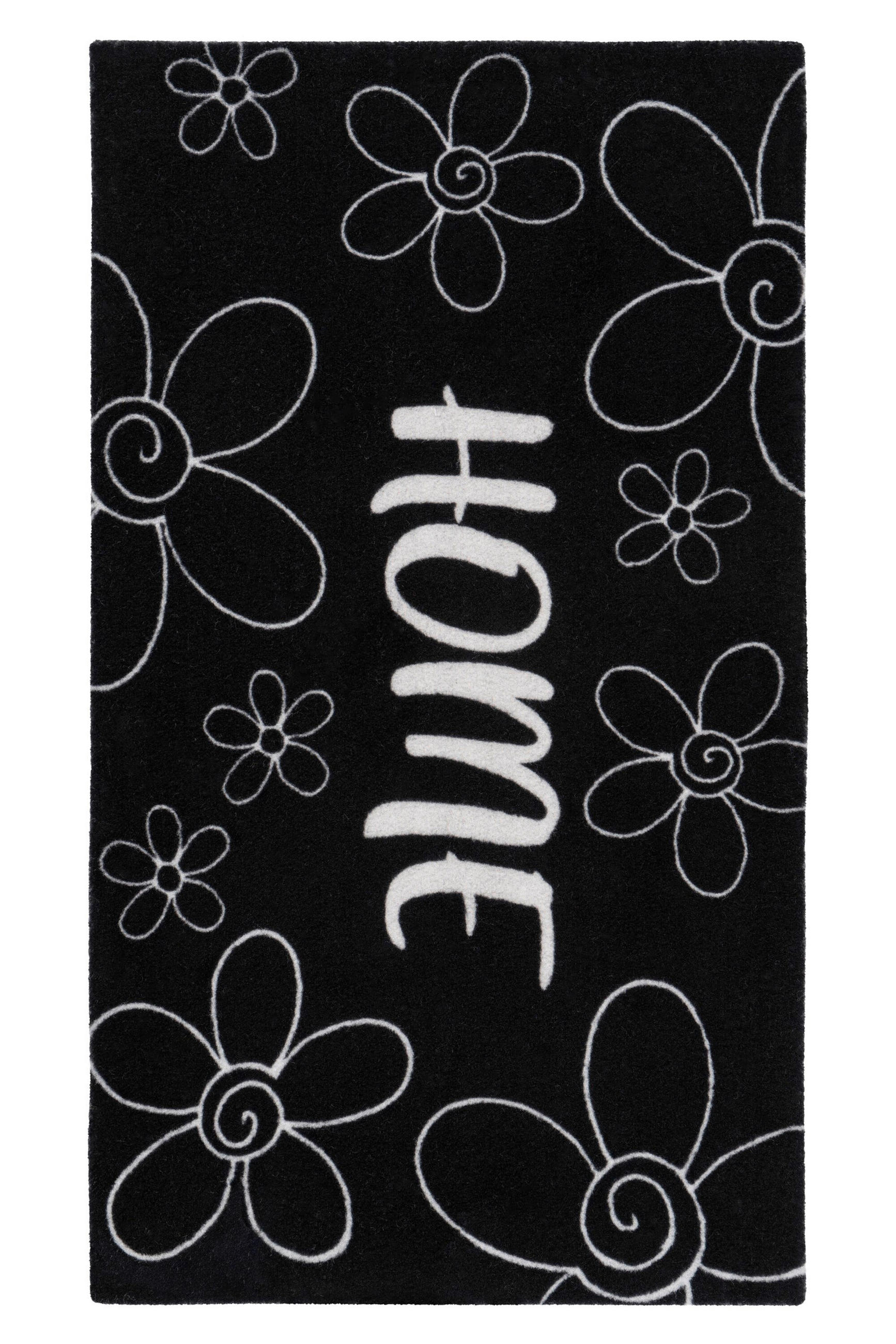 FUßMATTE  45/75 cm  Schwarz  - Schwarz, Basics, Kunststoff/Textil (45/75cm) - Kayoom