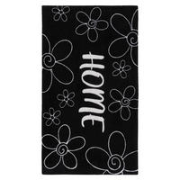 FUßMATTE  45/75 cm  Schwarz  - Schwarz, Basics, Kunststoff/Textil (45/75cm) - Kayoom