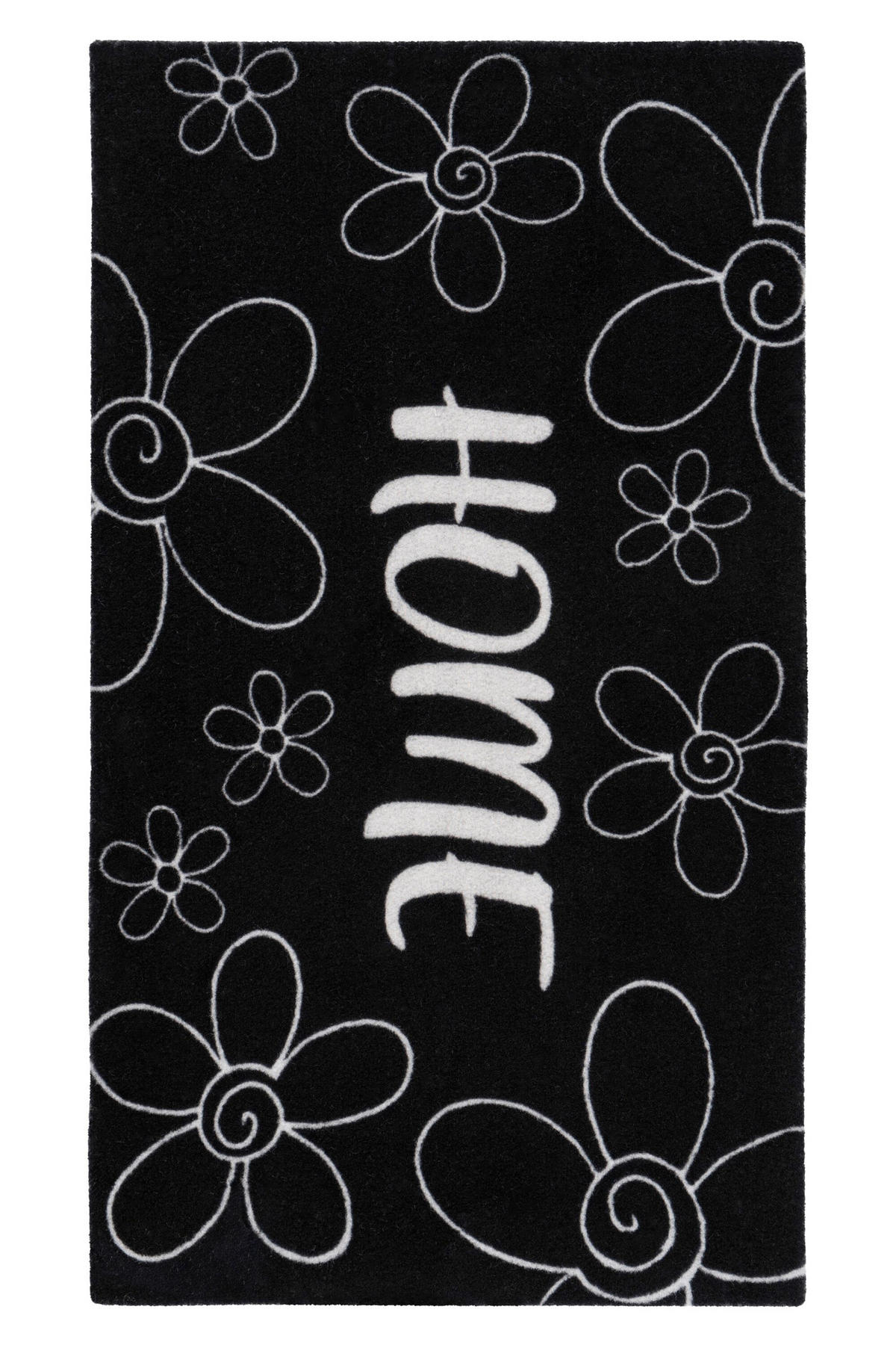 FUßMATTE  45/75 cm  Schwarz  - Schwarz, Basics, Kunststoff/Textil (45/75cm) - Kayoom