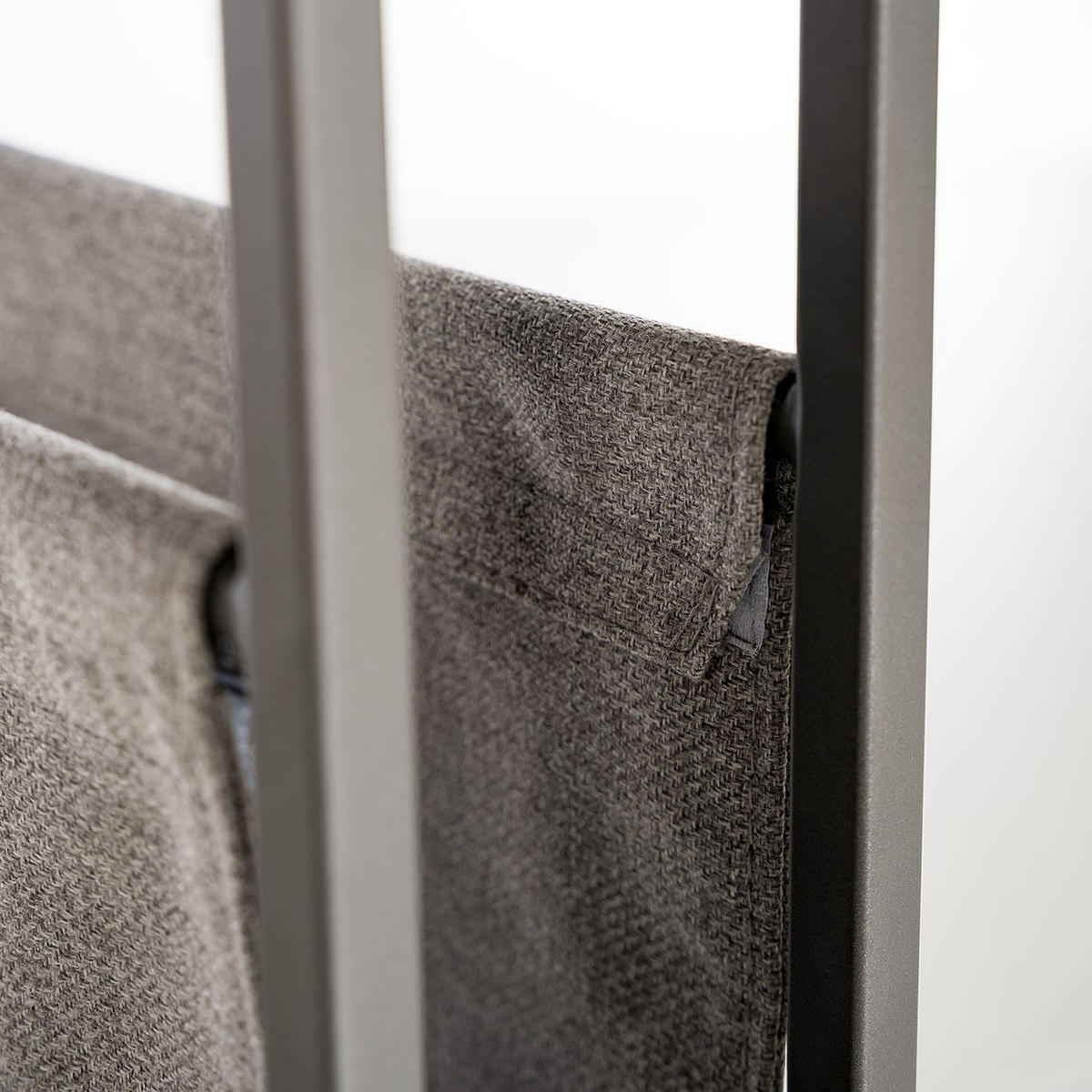 BEISTELLTISCH 46/36/60 cm Schwarz, Weiß rechteckig  - Schwarz/Weiß, MODERN, Keramik/Textil (46/36/60cm) - home24