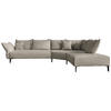 ECKSOFA  in Chenille, Flachgewebe Greige  340/272 cm  - Greige/Schwarz, MODERN, Textil/Metall (340/272cm) - W.Schillig