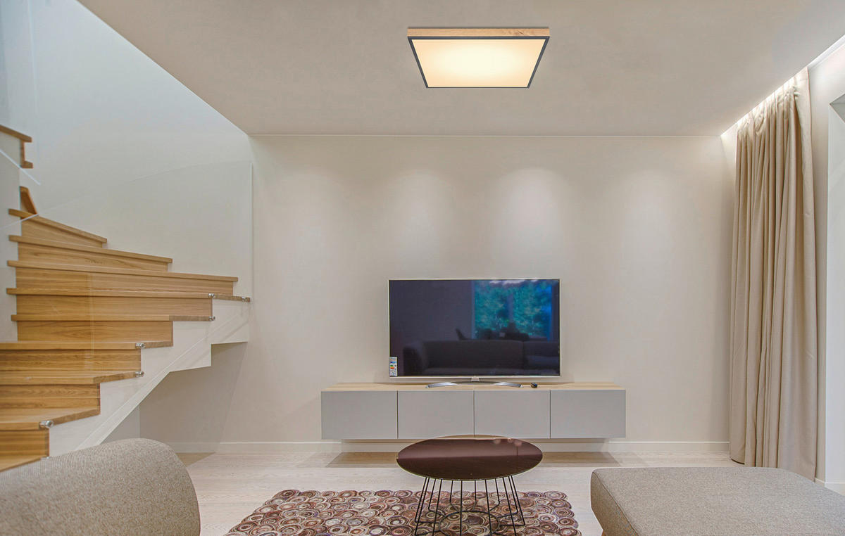 LED-PANEEL 59/59/6,5 cm  - Opal/Graphitfarben, Basics, Kunststoff/Metall (59/59/6,5cm) - Globo