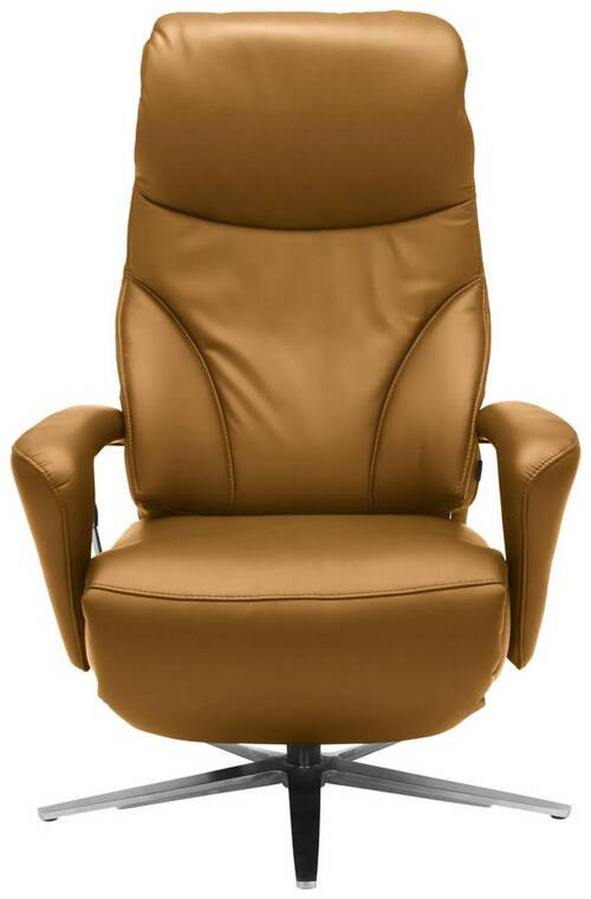 RELAXSESSEL in Leder Gelb  - Edelstahlfarben/Gelb, Design, Leder/Metall (75/106/88cm) - Dieter Knoll