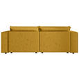 SOFA Webstoff Senfgelb  - Senfgelb/Schwarz, MODERN, Kunststoff/Textil (250/70/104cm) - Xora