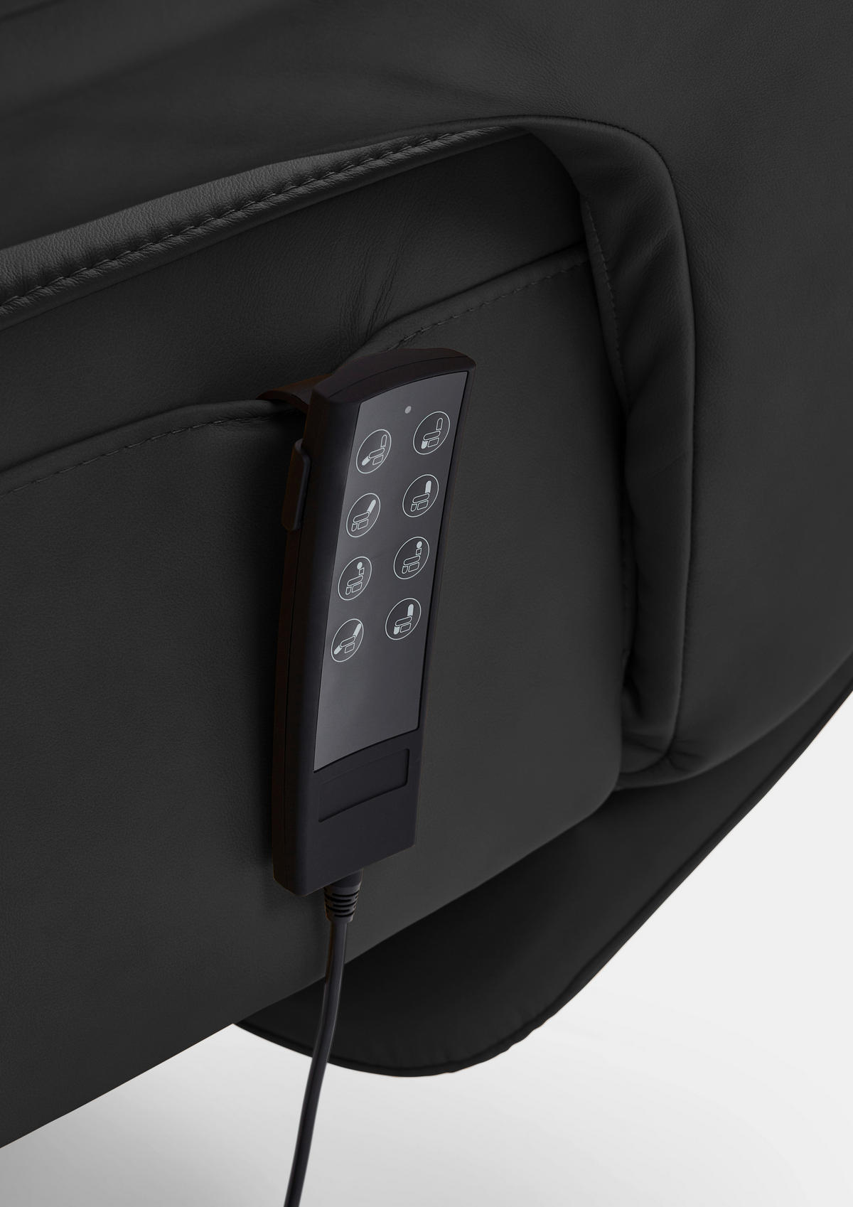 RELAXSESSEL in Leder Schwarz  - Schwarz, Design, Leder/Metall (83/123/87cm) - Valdera