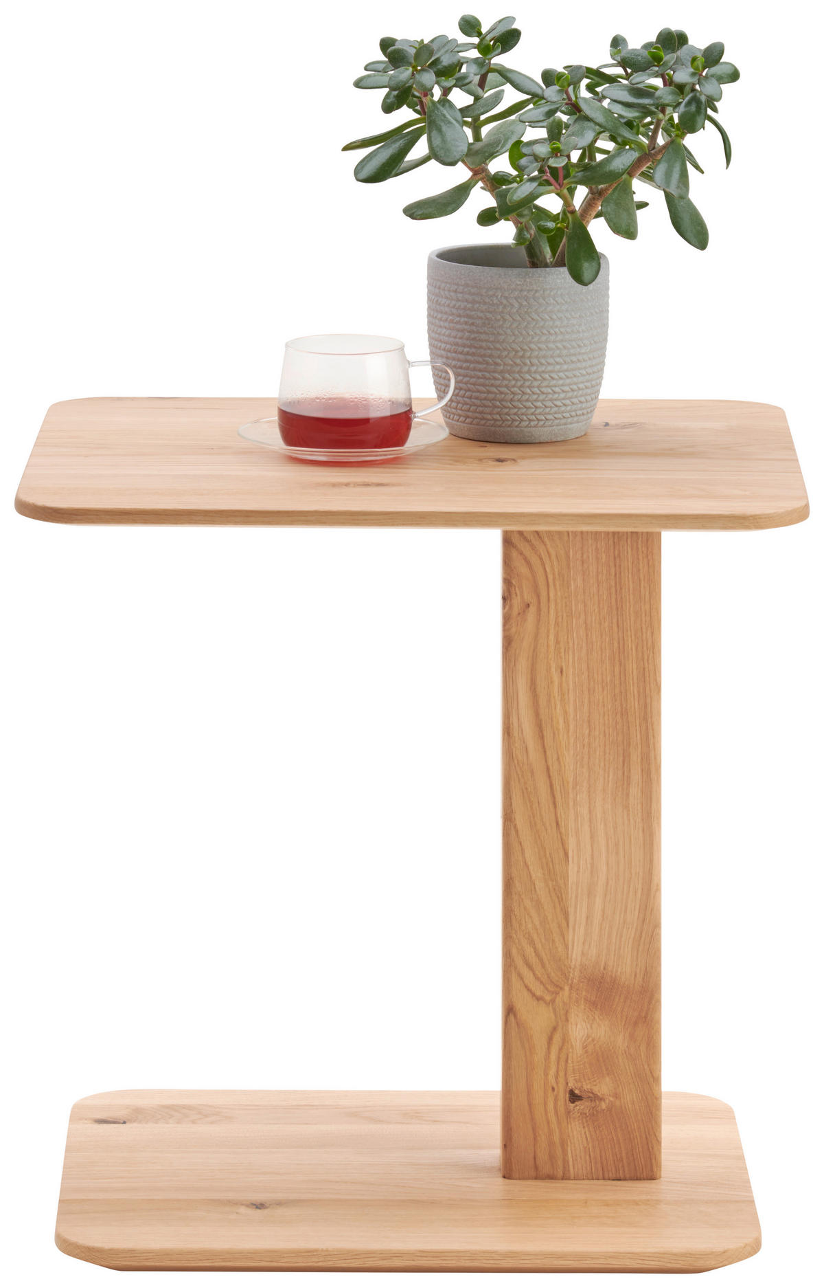 BEISTELLTISCH 55/43/54 cm Eiche massiv Eichefarben rechteckig  - Eichefarben, Natur, Holz (55/43/54cm) - Linea Natura