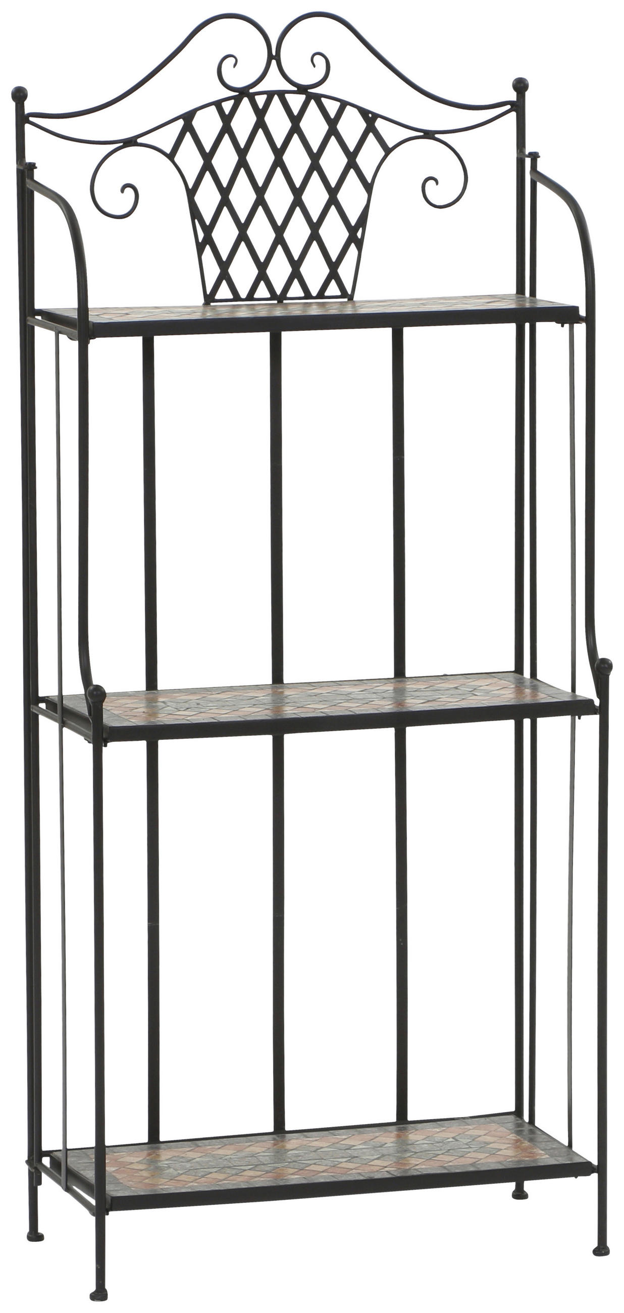 Gartenregal Metall/keramik Bunt/schwarz B/h: Ca. 62/142cm