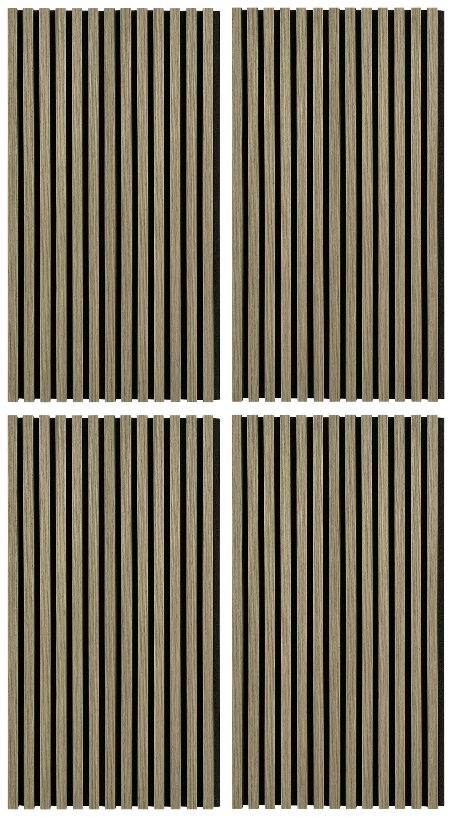 AKUSTIKPANEEL Echtholz 52/104/2,2 cm 4 Stück  - Walnussfarben, Konventionell, Holz/Kunststoff (52/104/2,2cm)