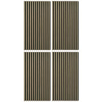 AKUSTIKPANEEL Echtholz 52/104/2,2 cm 4 Stück  - Walnussfarben, Konventionell, Holz/Kunststoff (52/104/2,2cm)