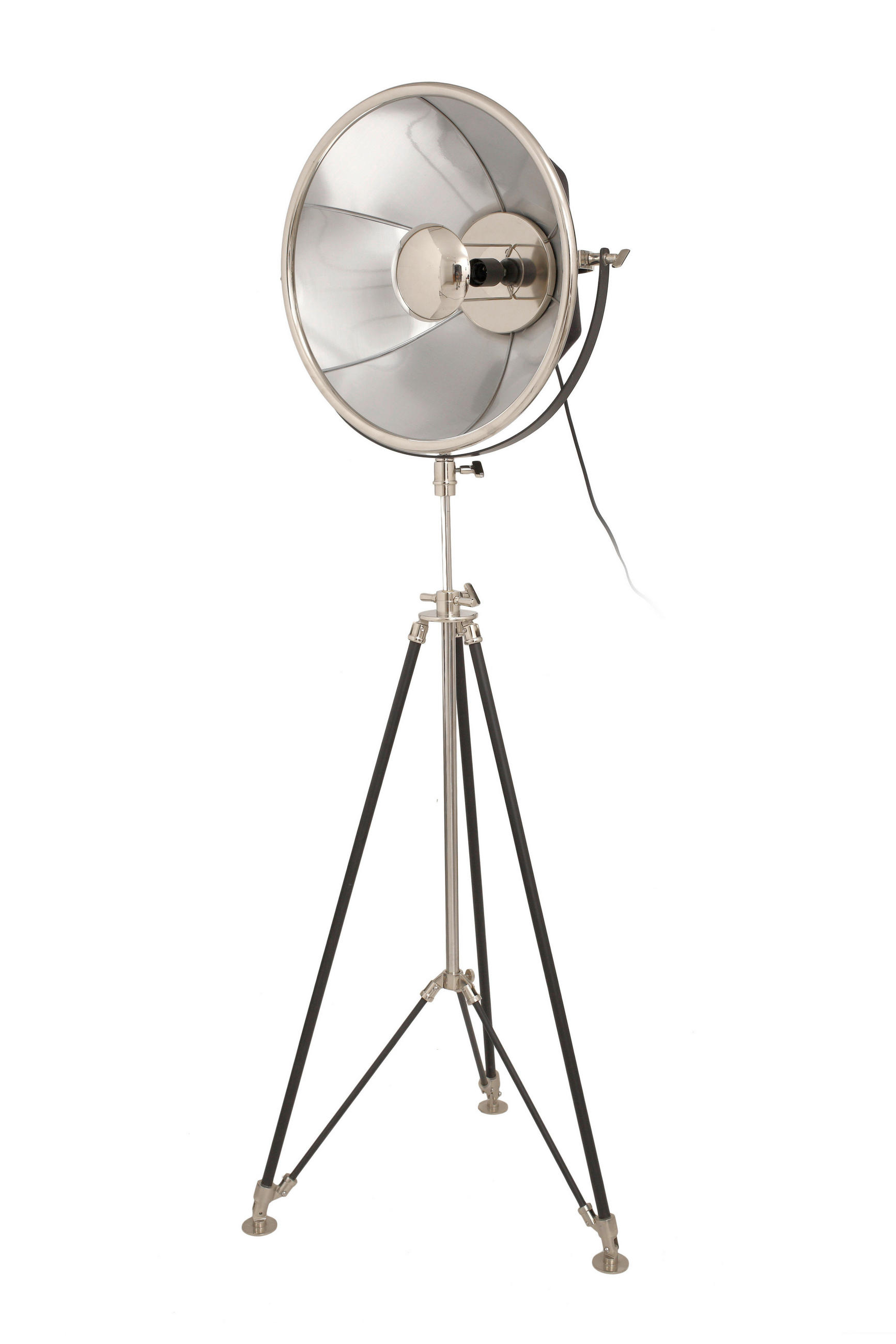 GOLVLAMPA  57/157/53 cm   - silver/svart, Trend, metall/textil (57/157/53cm) - Kayoom