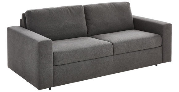 SCHLAFSOFA Webstoff Graphitfarben - Schwarz/Graphitfarben, KONVENTIONELL, Kunststoff/Textil (198/84/98cm) - Novel