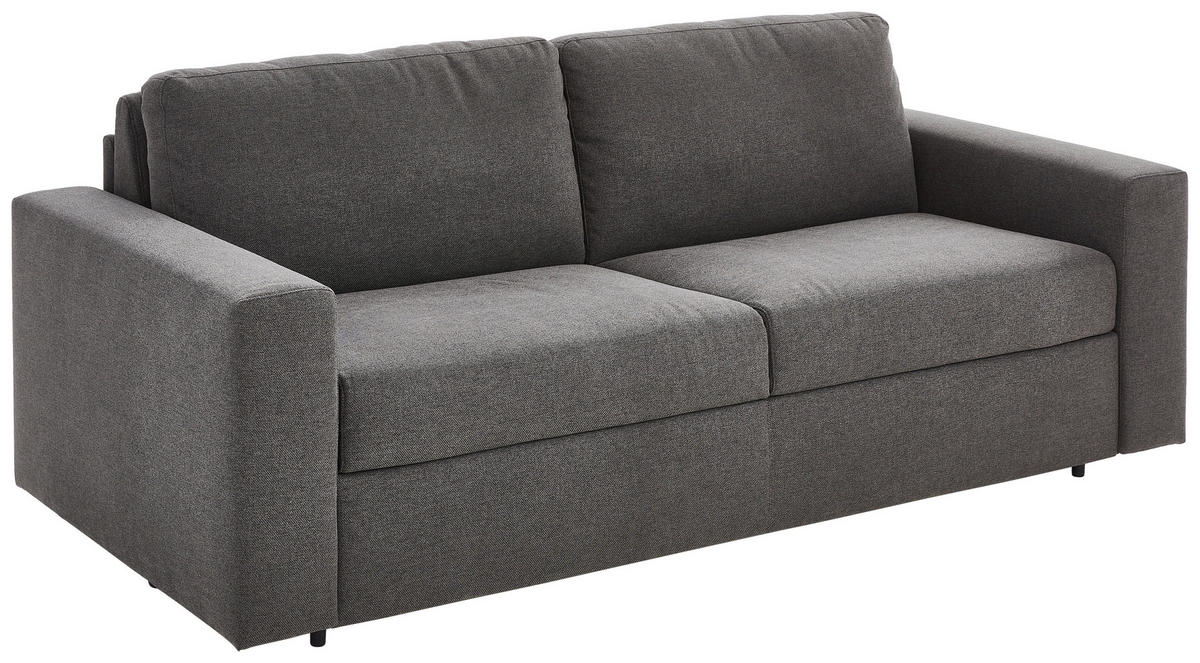 SCHLAFSOFA Webstoff Graphitfarben  - Schwarz/Graphitfarben, KONVENTIONELL, Kunststoff/Textil (198/84/98cm) - Novel