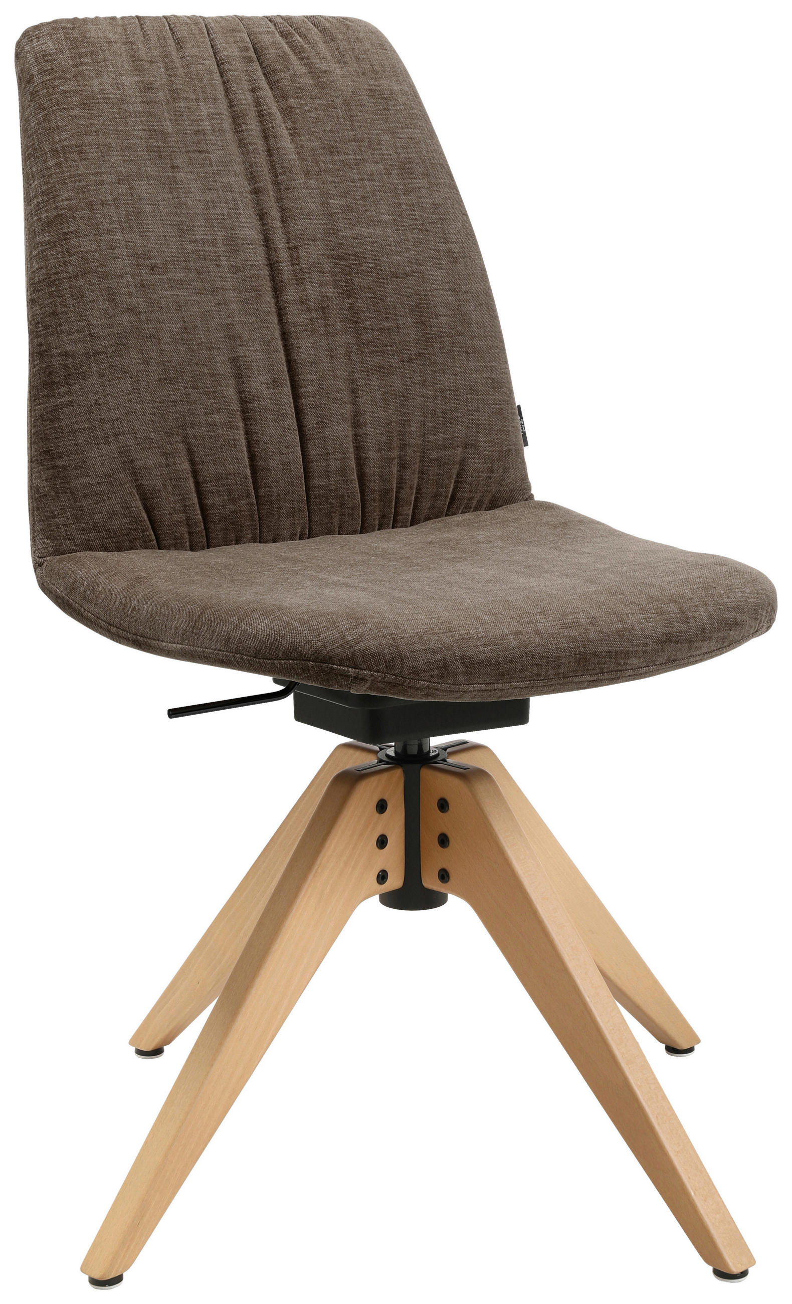 STUHL Flachgewebe Braun, Eiche Wotan Buche Hartholz - Eichefarben/Eiche Wotan, Design, Holz/Textil (46/85-88/55cm) - Johann Jakob