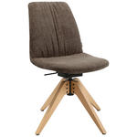 STUHL  in Flachgewebe Holz, Textil  - Eichefarben/Dunkelbraun, Design, Holz/Textil (46/85-88/55cm) - Johann Jakob