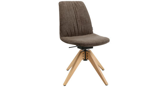 STUHL in Flachgewebe Holz, Textil - Eichefarben/Dunkelbraun, Design, Holz/Textil (46/85-88/55cm) - Johann Jakob