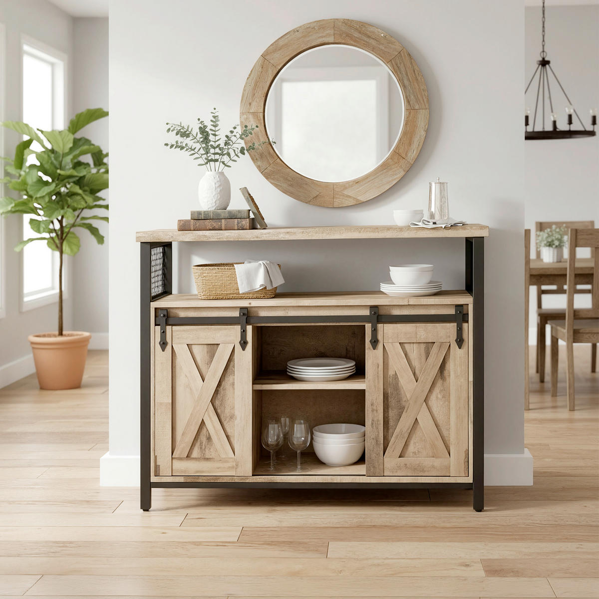 KOMMODE  in 100/80/33 cm  - Schwarz/Braun, Trend, Holzwerkstoff/Kunststoff (100/80/33cm) - Boxxx