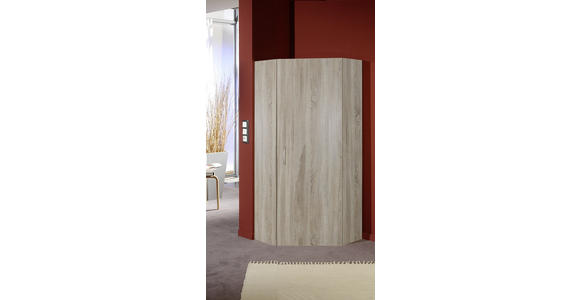 AUFSATZSCHRANK 80/40/80 cm - Eichefarben/Alufarben, KONVENTIONELL, Holzwerkstoff/Kunststoff (80/40/80cm) - Xora