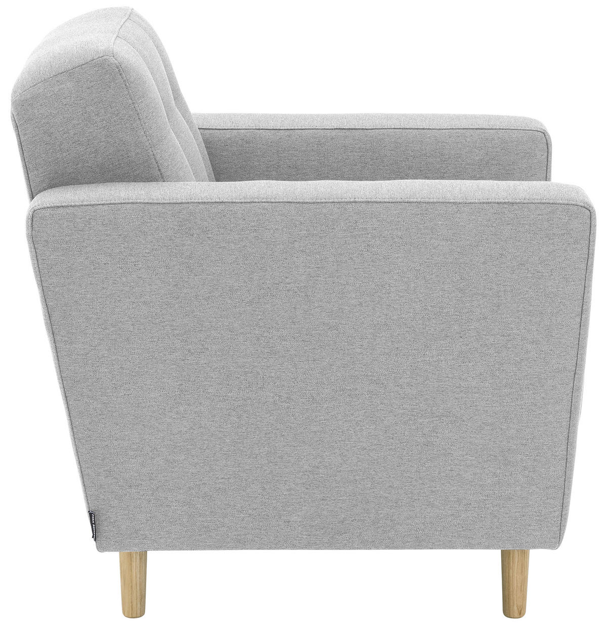 SESSEL Flachgewebe Hellgrau    - Eschefarben/Hellgrau, MODERN, Holz/Textil (75/81/83cm) - Max Winzer