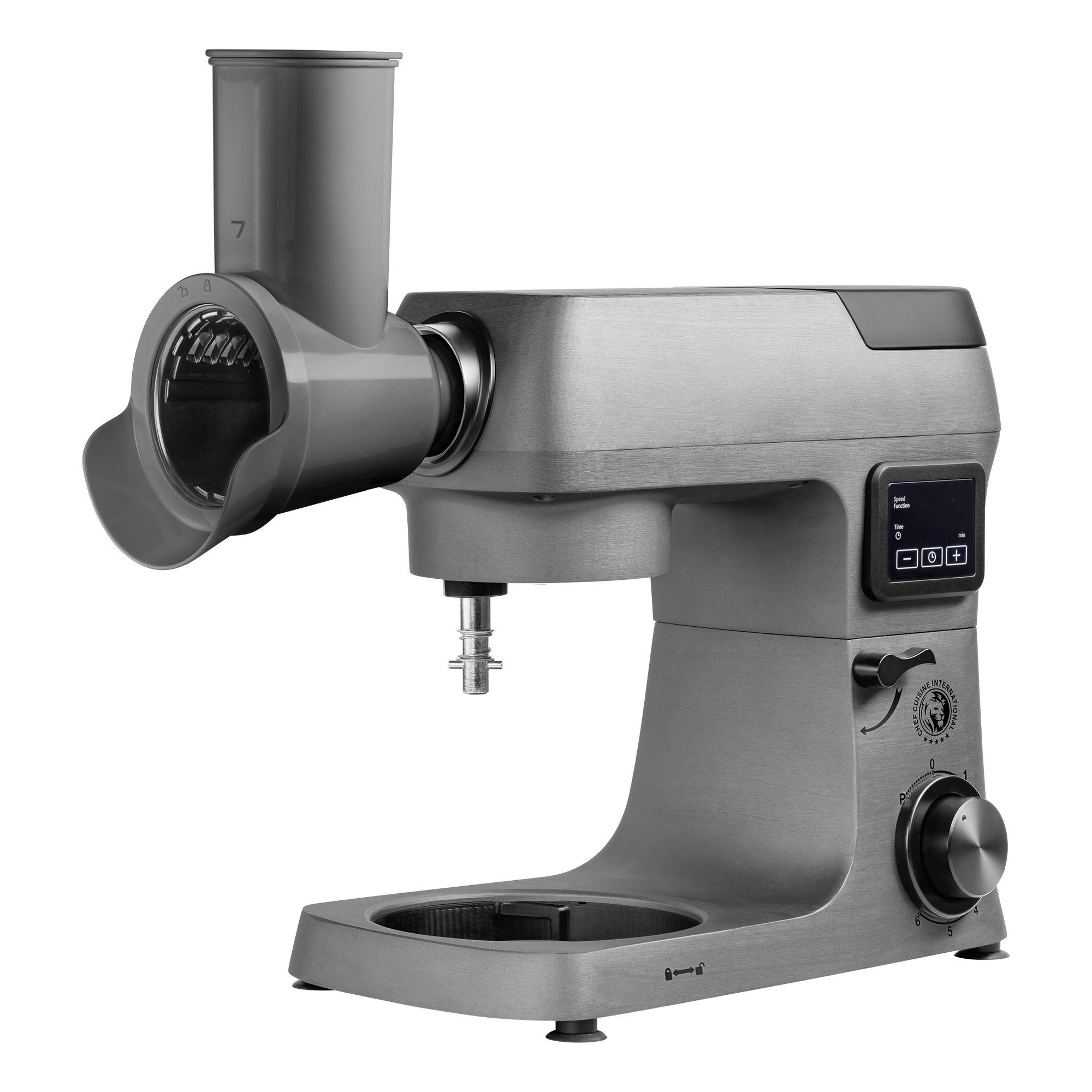 GEMÜSESCHNEIDER-AUFSATZ Chef Cuisine Küchenmaschine  - Edelstahlfarben/Schwarz, Basics, Kunststoff/Metall (21/18,6/14,5cm) - CHEF CUISINE