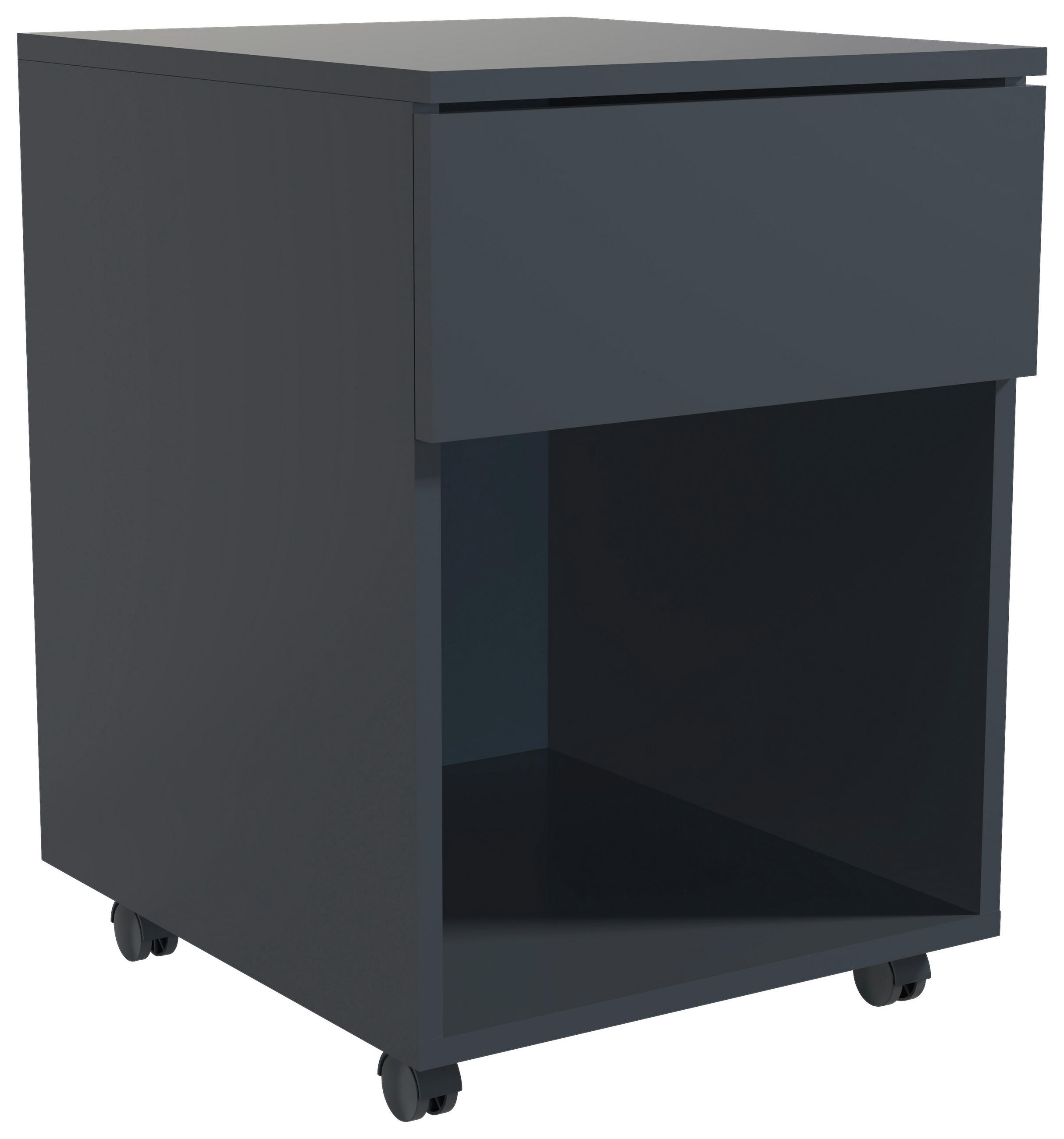 ROLLCONTAINER Anthrazit  - Anthrazit, MODERN, Holzwerkstoff/Kunststoff (39/55/45cm) - MID.YOU