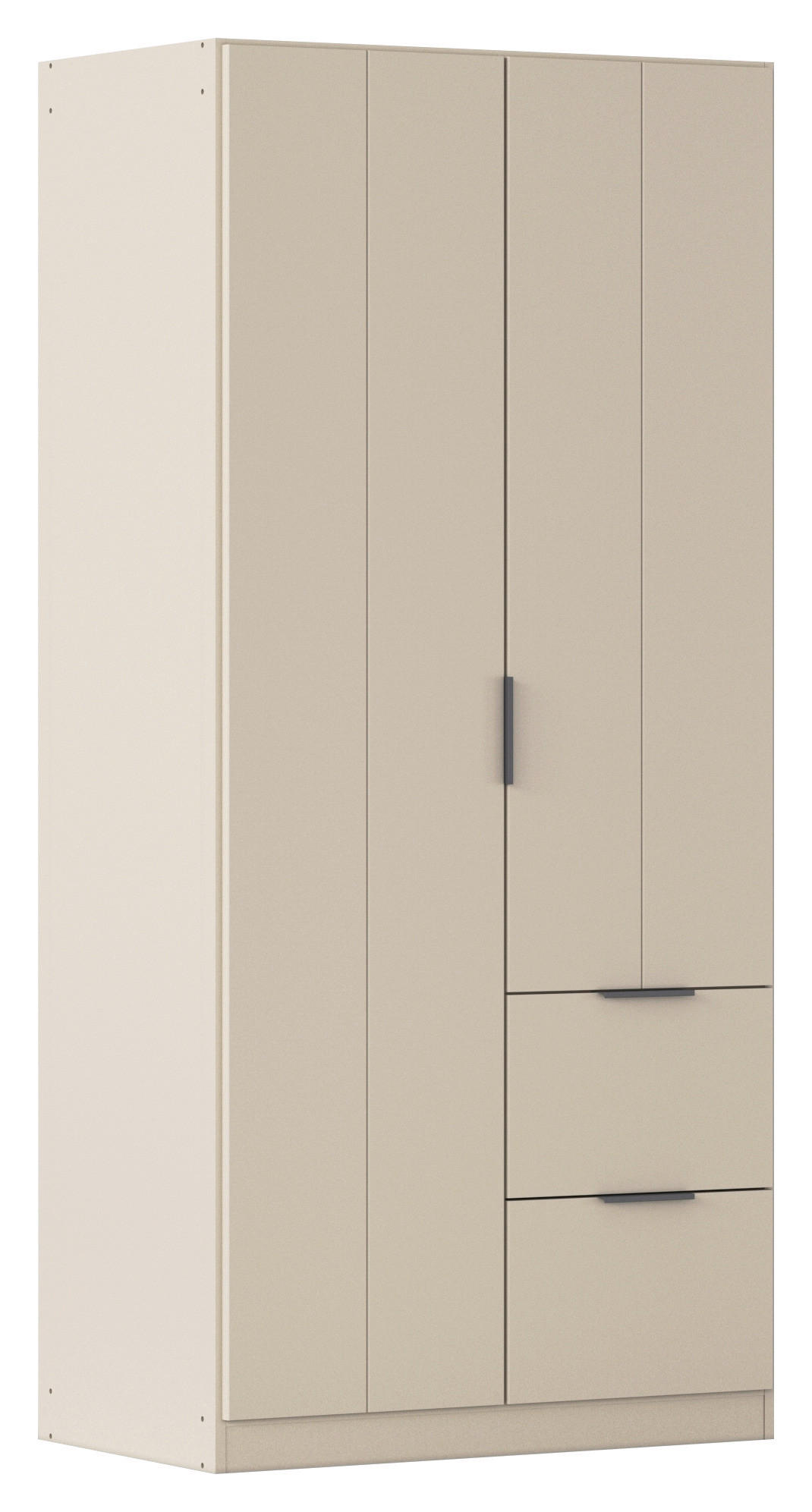 GARDEROB MED GÅNGJÄRN 91/197/54 cm 2-dörrar - champagne/grå, Modern, metall/trämaterial (91/197/54cm) - Rauch Möbel