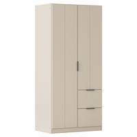 GARDEROB MED GÅNGJÄRN 91/197/54 cm 2-dörrar - champagne/grå, Modern, metall/trämaterial (91/197/54cm) - Rauch Möbel