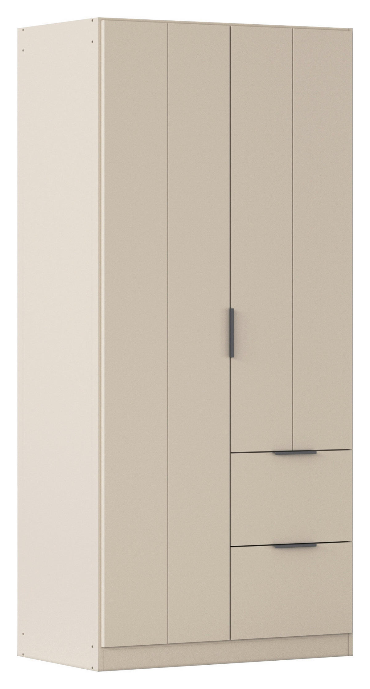 GARDEROB MED GÅNGJÄRN 91/197/54 cm 2-dörrar - champagne/grå, Modern, metall/trämaterial (91/197/54cm) - Rauch Möbel