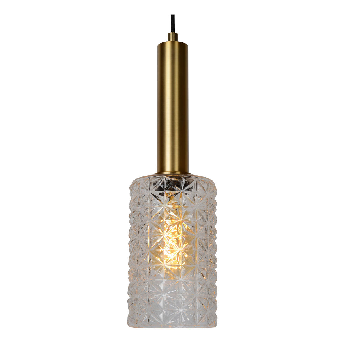HÄNGELEUCHTE Coralie 132/25/150 cm   - Transparent, Design, Glas (132/25/150cm) - Lucide