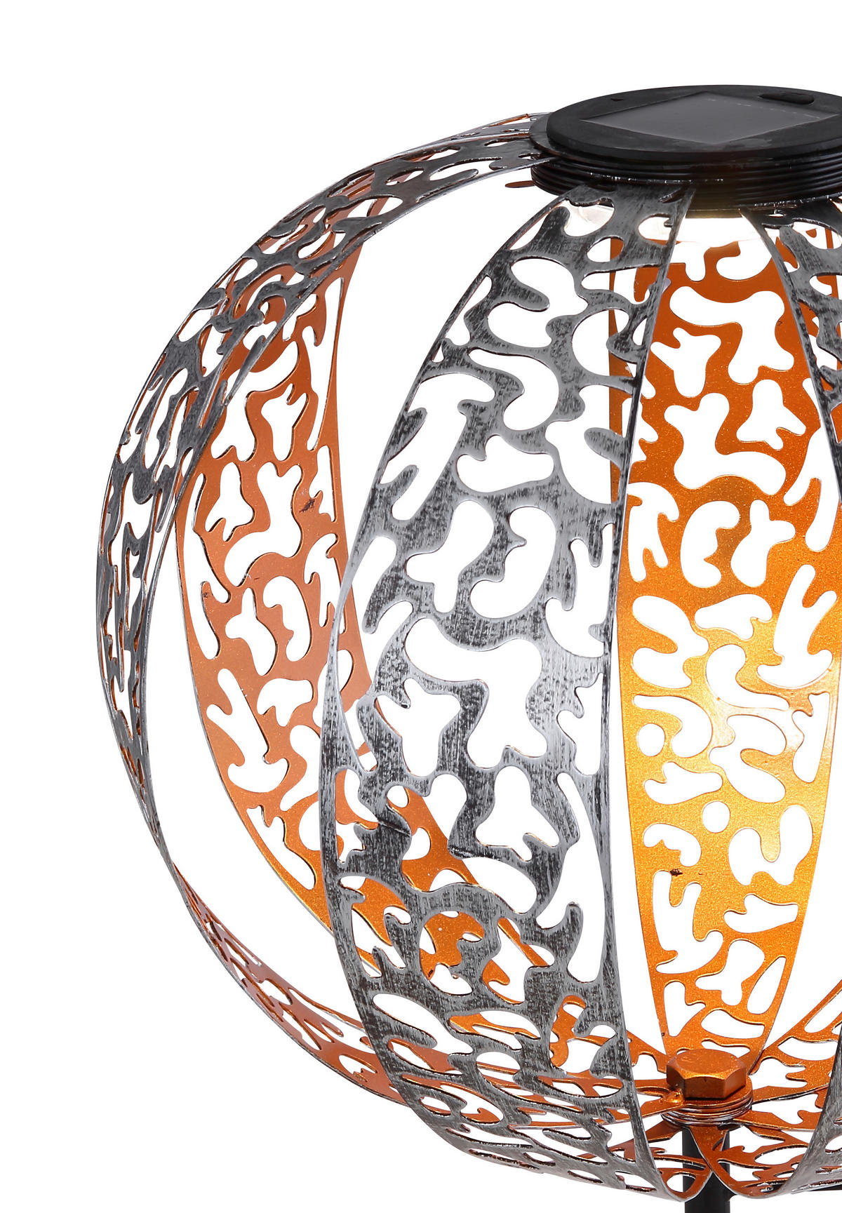 SOLARLEUCHTE - Silberfarben/Goldfarben, Design, Metall (30/41,0cm) - Globo