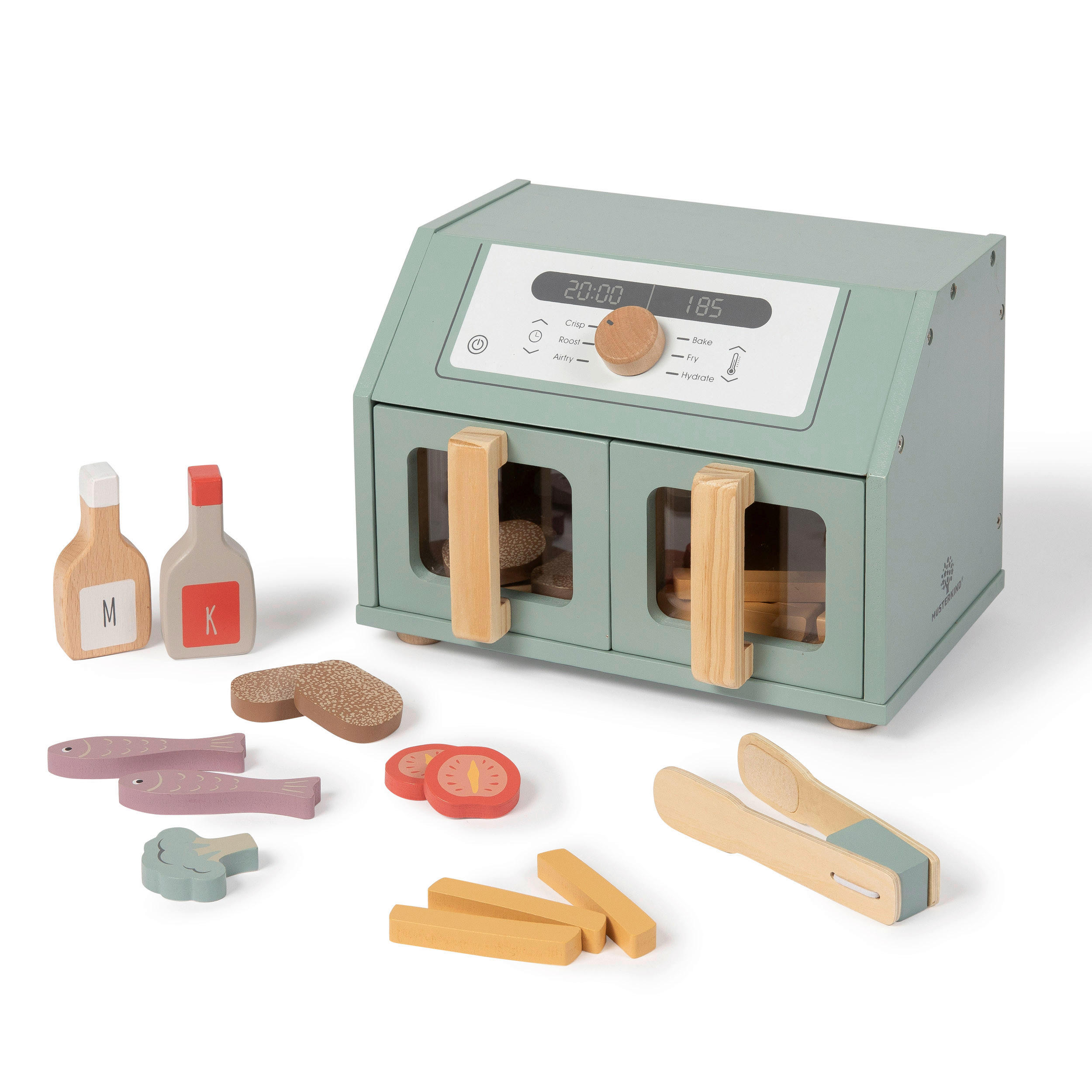 KINDERKÜCHENZUBEHÖR BRIZA  - Salbeigrün, Basics, Holz (25/18/18cm) - MUSTERKIND