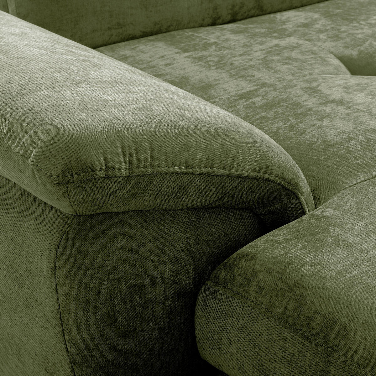 ECKSOFA  Webstoff Grün  - Schwarz/Grün, Design, Textil/Metall (195/268cm) - Livetastic