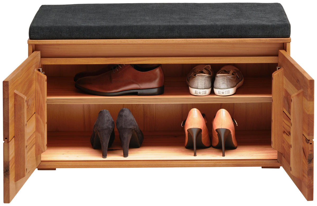GARDEROBE 5-teilig  in 250/193/38 cm  - Kernbuche, Natur, Holz/Textil (250/193/38cm) - Cantus